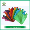 Wholesale colorful T-Shirt Shape foldable polyester shopping bag